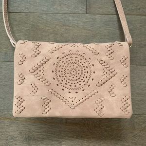 Street Level Vegan Suede Blush Cross Body Bag. NWOT